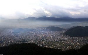 View of Kathmandu Valley from Single tree hill